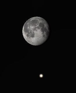 Månen och Saturnus